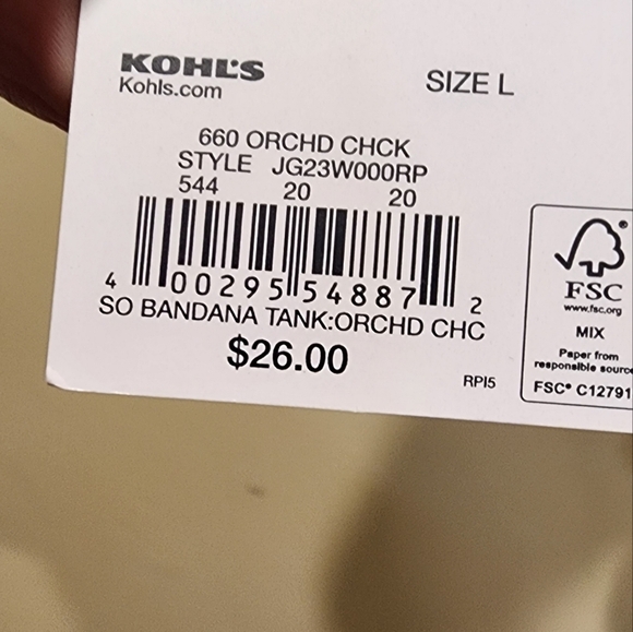 SO Juniors  Floral Checkered Pink and Brown Straps Short Casual Top Size L - Picture 6 of 12